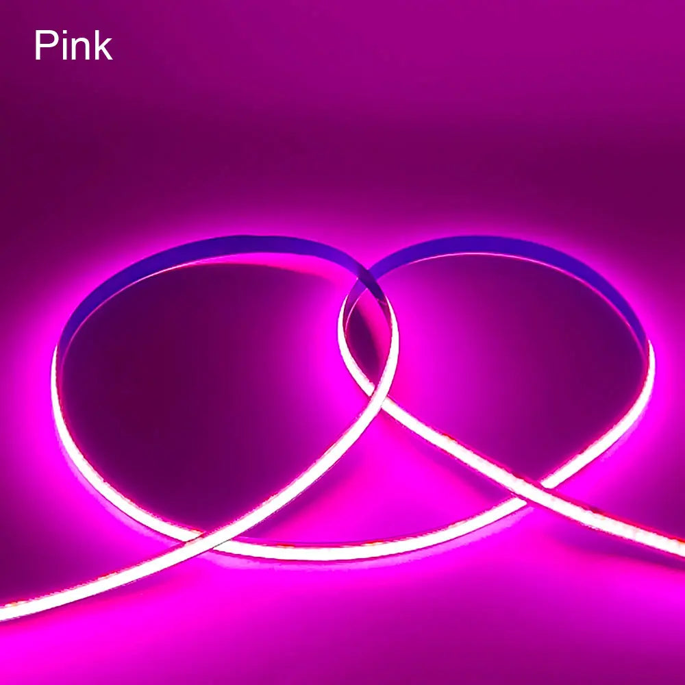 COB Led Strip Lights 12V 24V 320LEDs/m Flexible FOB LED Tape Warm Natural White Red Blue Green Yellow Pink Purple Lighting Decor