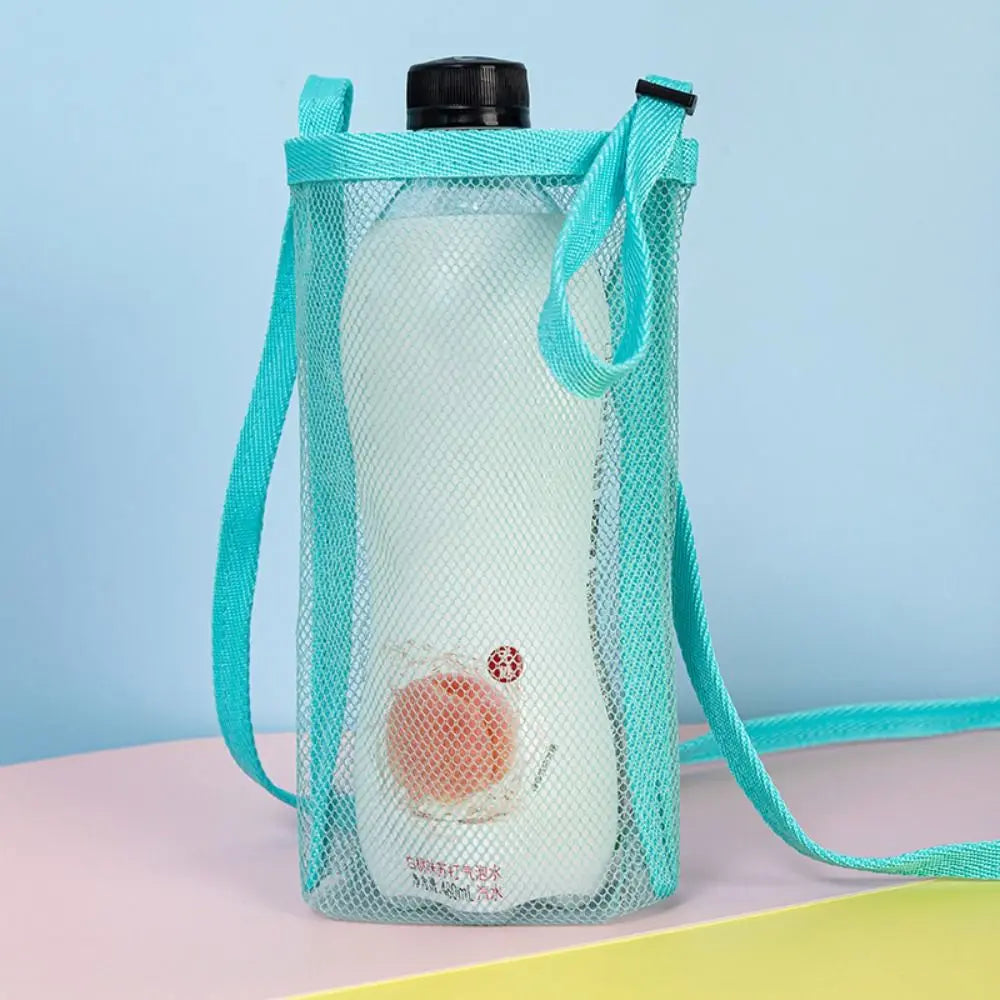 Outdoor Sport Water Bottle Cover Sport Camping Accessories Cup Sleeve Mesh Cup Sleeve Pouch With Strap Cup Accessories