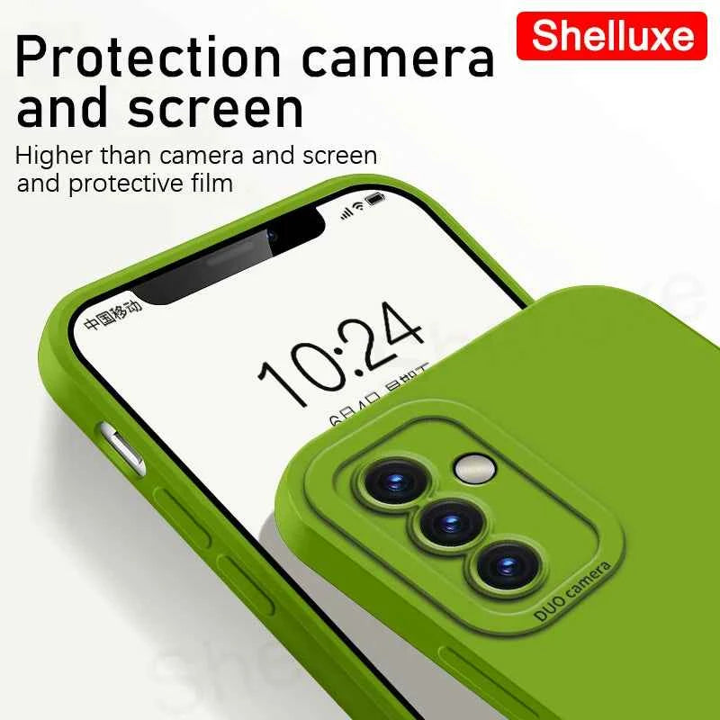 A54 A55 A56 Case Shelluxe Square Liquid Silicone Soft Cases For Samsung Galaxy A56 A55 A54 A52 s A52s A53 Silky Feel Phone Cover