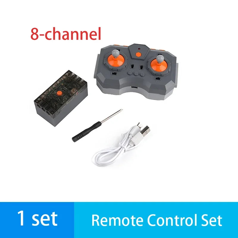 12 Channel Remote Control Lithium Battery Box Set Compatible Building Block APP Programming Control for DIY RC Car Robot Project