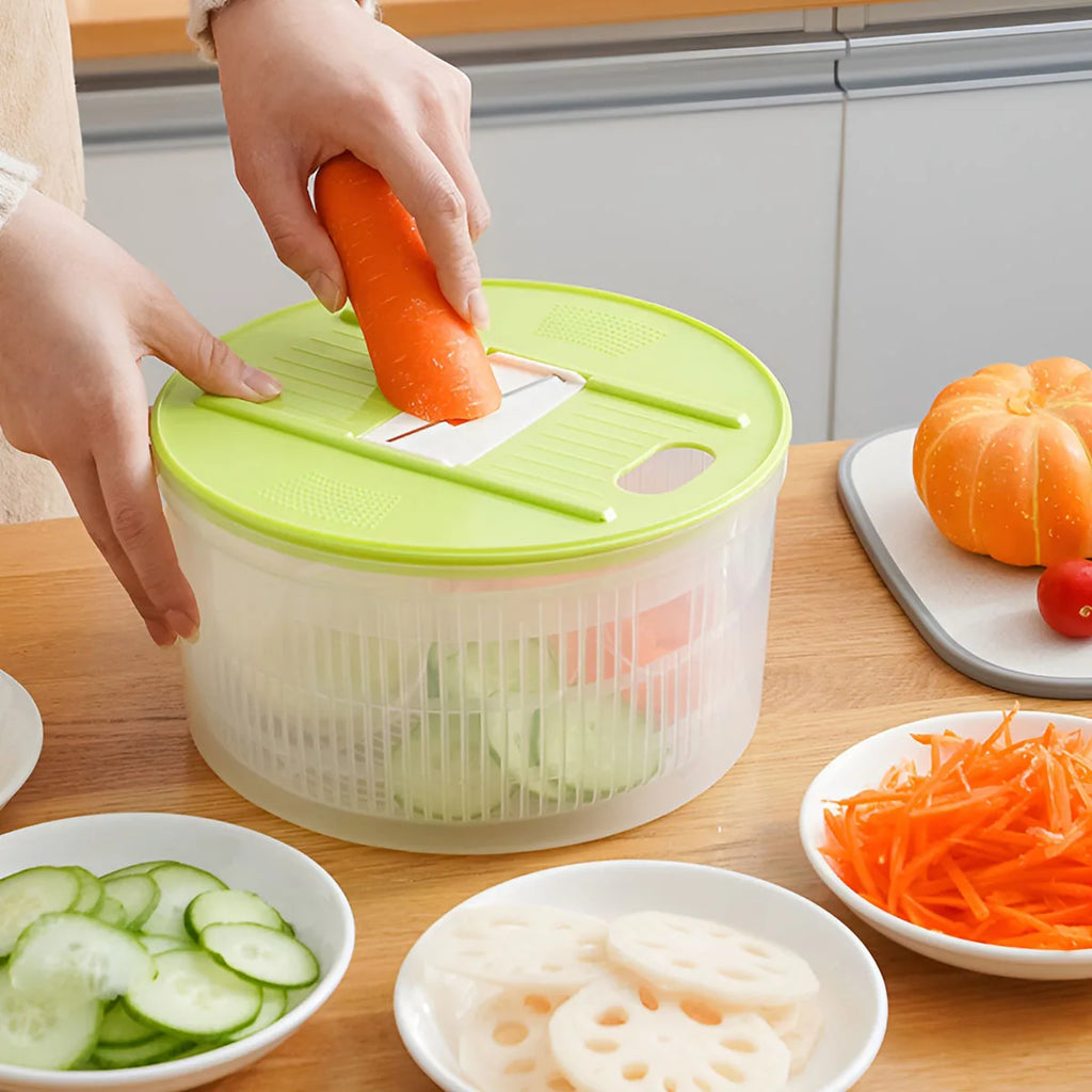 Home Vegetable Dehydrator Two-in-One Dehydrator and Cutter with Drain Basket Fruit Dehydration Basket Kitchen Gadget Home Use