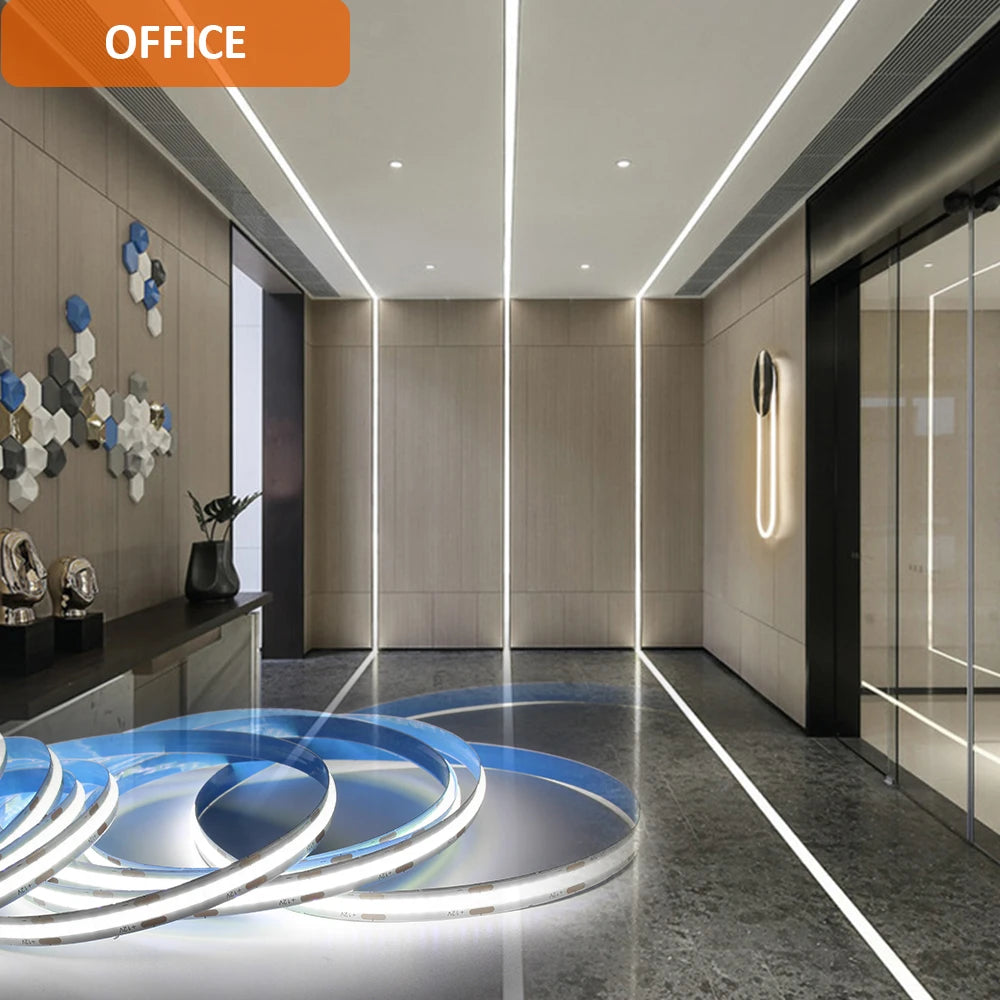 FOB COB LED Strip Lights 12V 2M 3M 5M High Density Flexible Diode Tape Light 3000K 6000K Linear Dimmable 12 Volt Home Decoration