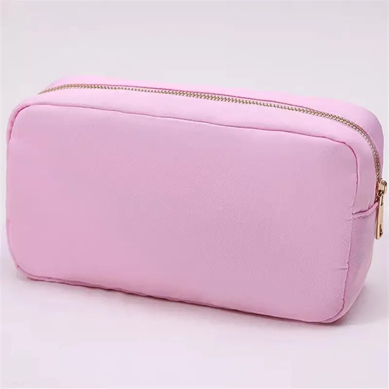 Stock Multi Colors Nylon Pouch Large Cosmetic Bag Zipper Toiletries Organizer Bag For Women Girls Gift Makeup Pouch