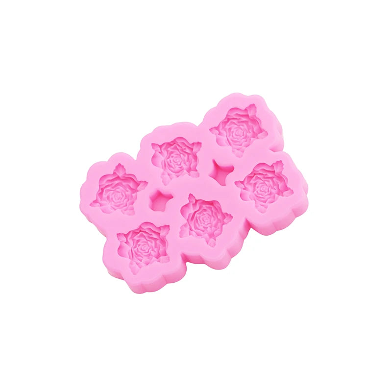 Peony Flower DIY Resin Phone Case Clay Mold 3D Peony Flower Resin Accessories Silicone Molds Flower Chocolate Fudge Cake Mold