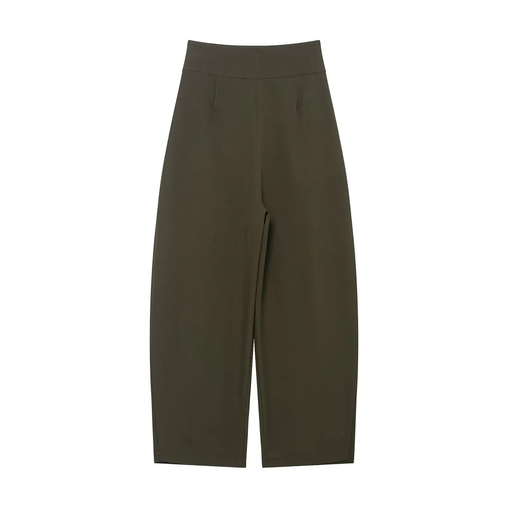 Koekop Office outfits High-waisted pleated balloon Ladies Pants Fashion Office Wear High waist Pants for Women Formal Pants