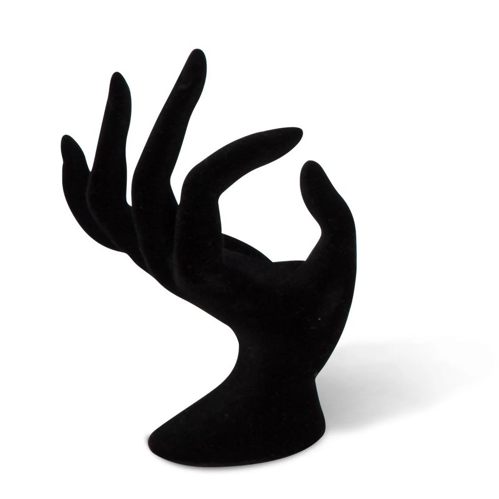 Artistic Hand-Shaped Ring Display Stand - Multi-Functional Plastic Jewelry Organizer for Rings, Bracelets & Necklaces