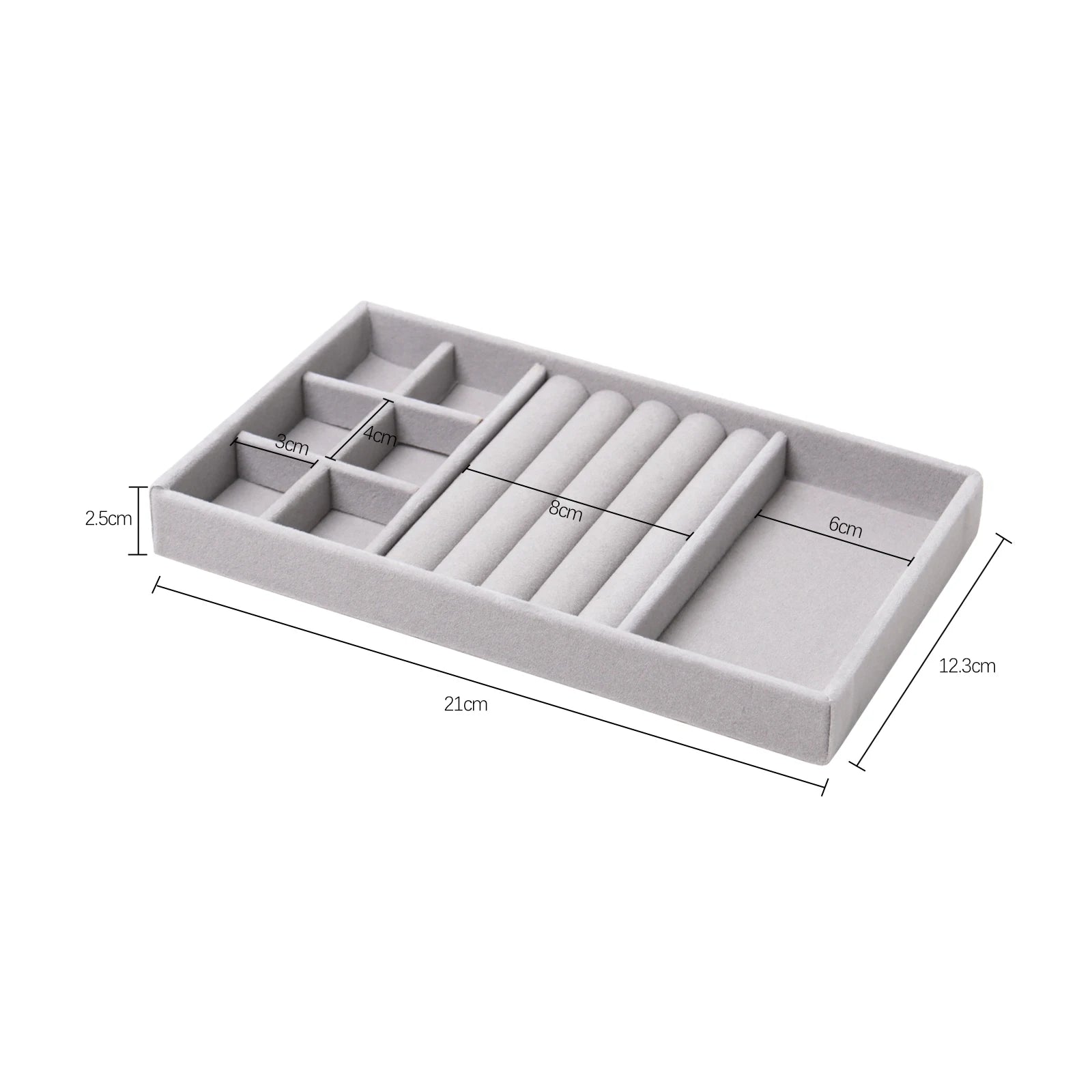 Velvet Jewelry Box Organizer DIY Earring Necklace Ring Jewelry Display Tray Portable Storage Box Jewelry Organizer Display Case