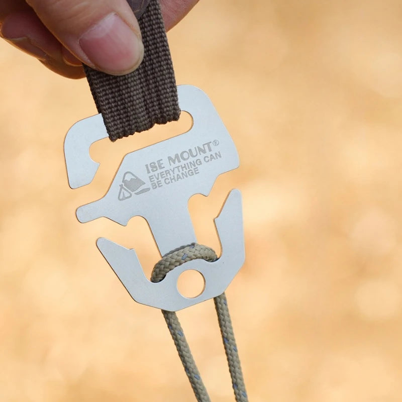 1pc outdoor stainless steel tent fixed buckle for camping accessories, quick installation hook rope lock, safe and reliable.