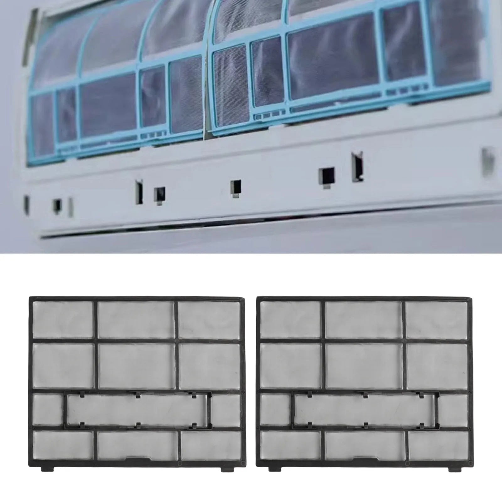 2Pcs/Set Plastic Air Conditioner Filter Mesh Indoor Unit Hanging Dust Screen Household Air Conditioning Filter Accessories