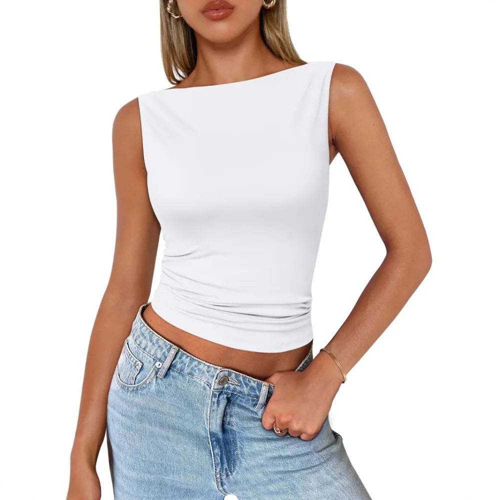 Spring Summer 2026 New Women's Vest Sleeveless Slim-fit Fashionable and Sexy Top for Women Y2K Clothing