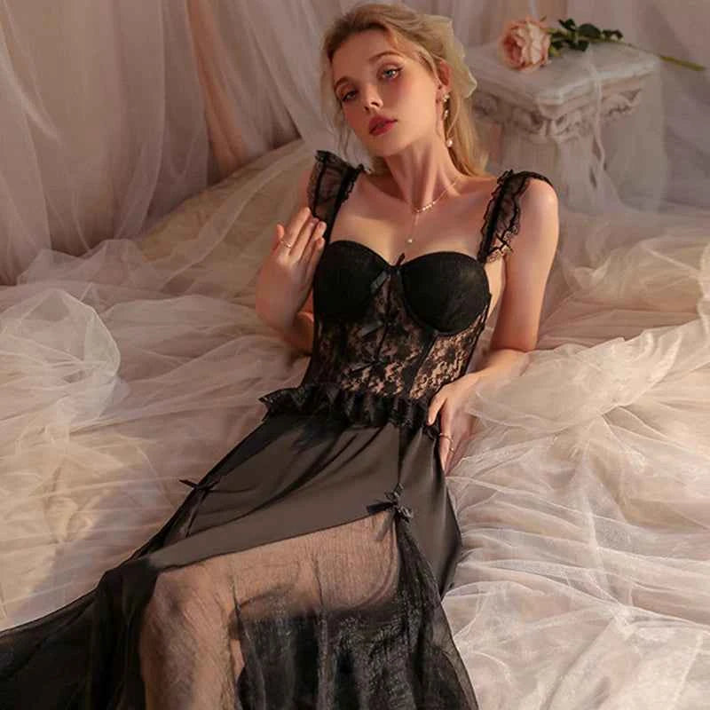 REBEYULIN Brand Sexy Sleepwear Women Dress Solid Casual Suspenders with Pad Pajama Comfortable Breathable Night Women Sleepwear