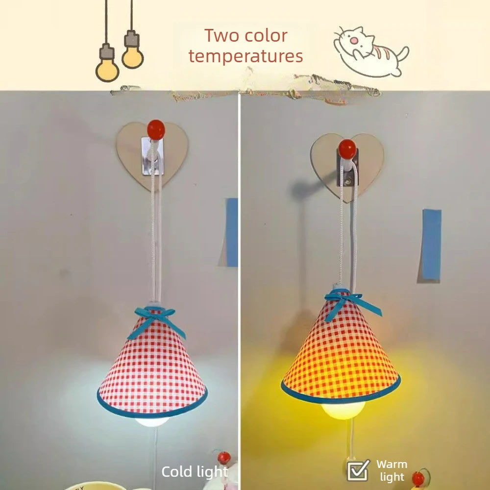 Wall-Mounted Night Light Hanging Bedside Lamp&Desk Light Essential Dorm Accessory for College Students' Upper Bunk Bed&Bedroom