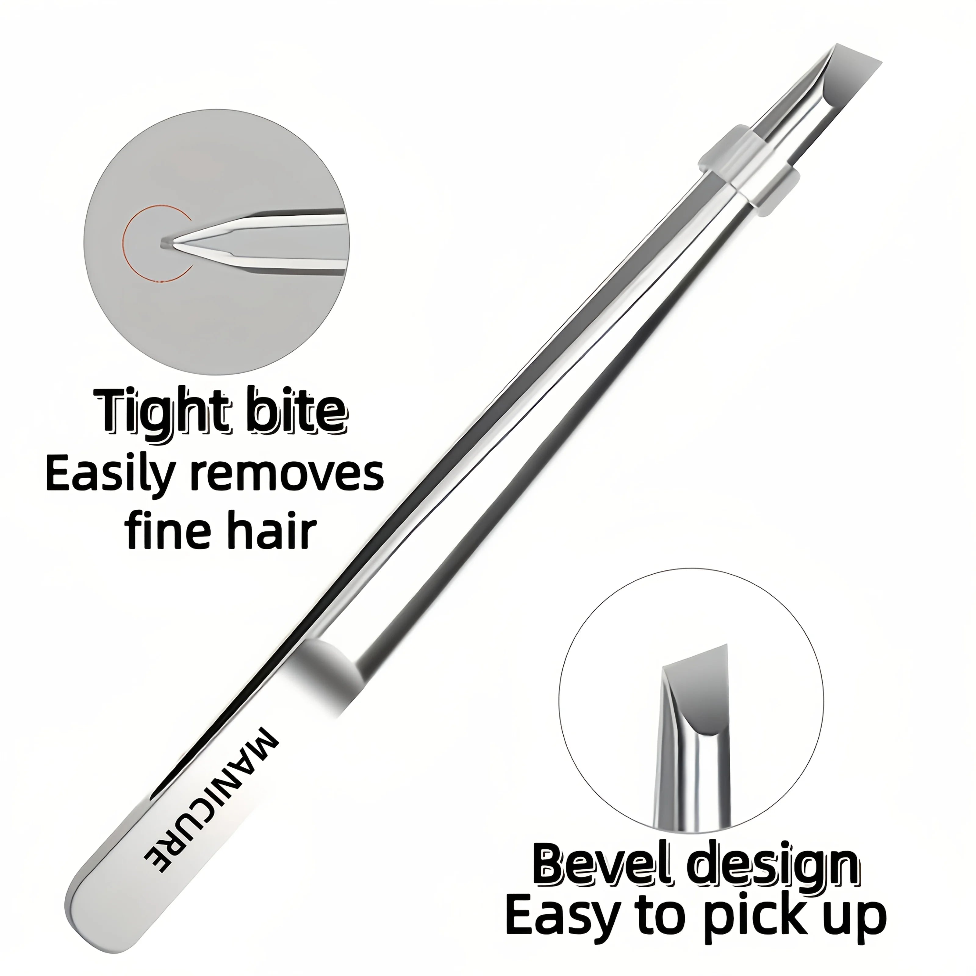 Stainless Steel Tweezers Tool Suitable for Eyebrow Eyelash Application Beard & Mustache Trimming False Eyebrow Applicator Gifts