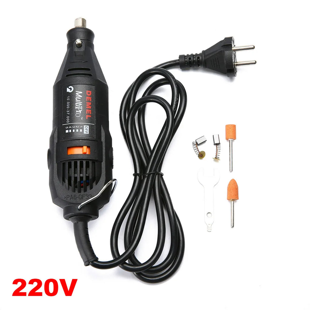 110/220V Electric Drill Dremel Grinder Engraving Pen Electric Grinder Rotary Power Tools Mini Drill Kit Set 130W 5 Variable Spee