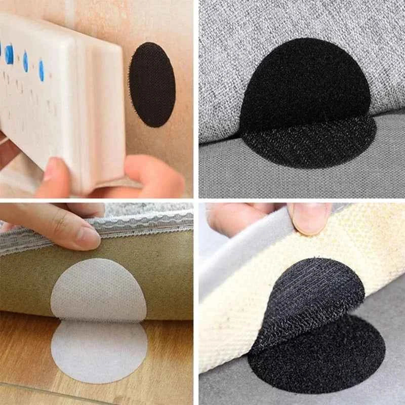 10 Pairs of Strong Anti-curling Carpet Tape Non-slip Stickers Carpet Gripper Self-adhesive Double-sided Stickers