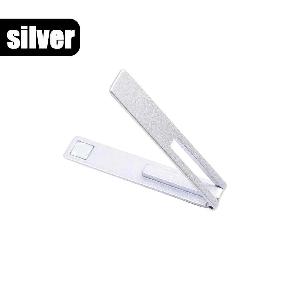 Magnetic Ultra Thin Foldable Mobile Phone Holder Bracket Metal Alloy Desktop Cell Phone Stands Universal Phone Support Kickstand