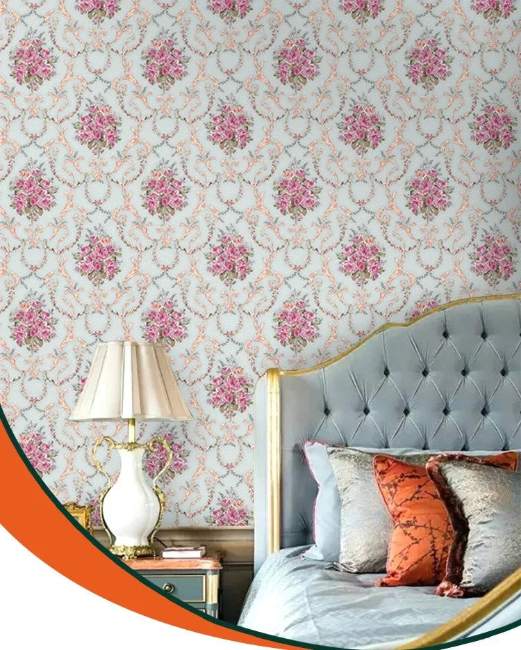 Home Decor Retro Floral Wallpaper Renovation of Bedroom and Living Room Decorative Walls
