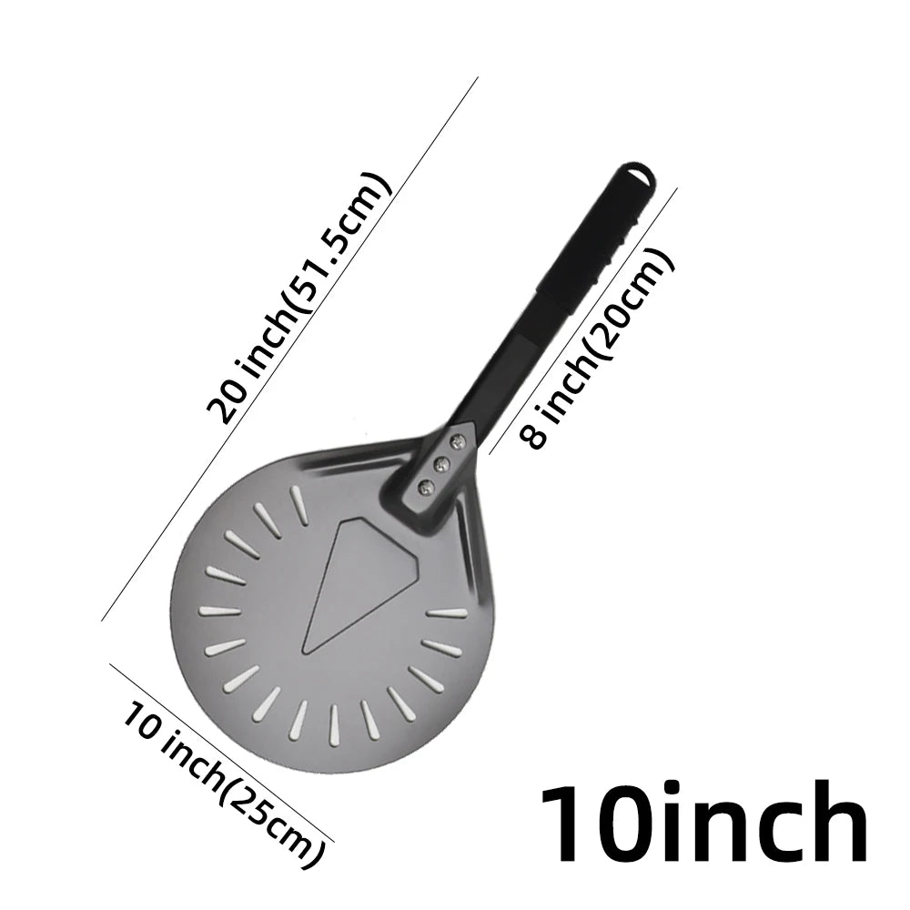 7 8 9 10 Inch Long Pizza Peel AdjustableTurning Shovel Spatula Baking Tool  Kitchen Utensils Nonstick Big Pizza Turner for Oven