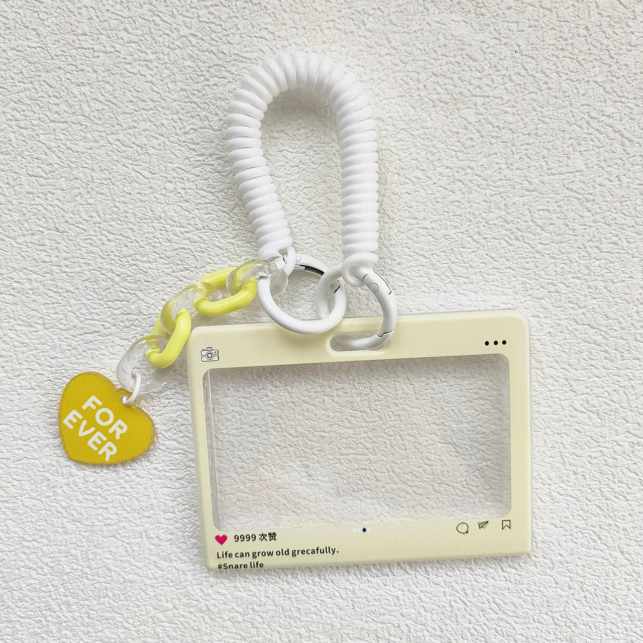 Cute dialog box transparent card cover student cartoon slider card pack game card ID card set pendant anti-lost