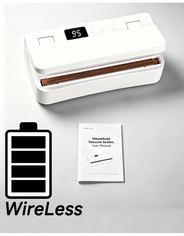 Electric Vacuum packaging machine Food Storage Seal Touch Button Dry/Wet Built-in Cutter Kitchen Food Sealing Vacuum Sealer