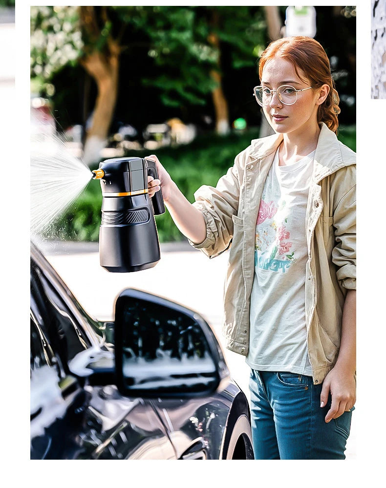 2L Electric Foam Sprayer Car Wash Clean Detailing Snow Cannon High Pressure Water Gun Battery Powered for Car Wash Foam Can