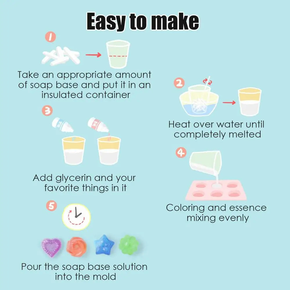 DIYHandmade Soap Kits Soap Making Crafts Science Toys With Crystal Powder Educational Hand Making Toys For Kids Christmas Gift