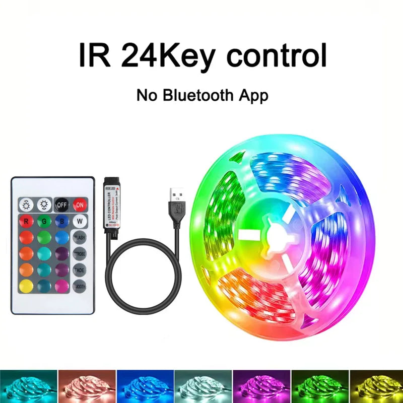 RGB Led Strip Lights 5m 10m 20m 30m Led Room Light with APP Control Flexible Ribbon Luces Led Tape for Room Bedroom Decoration