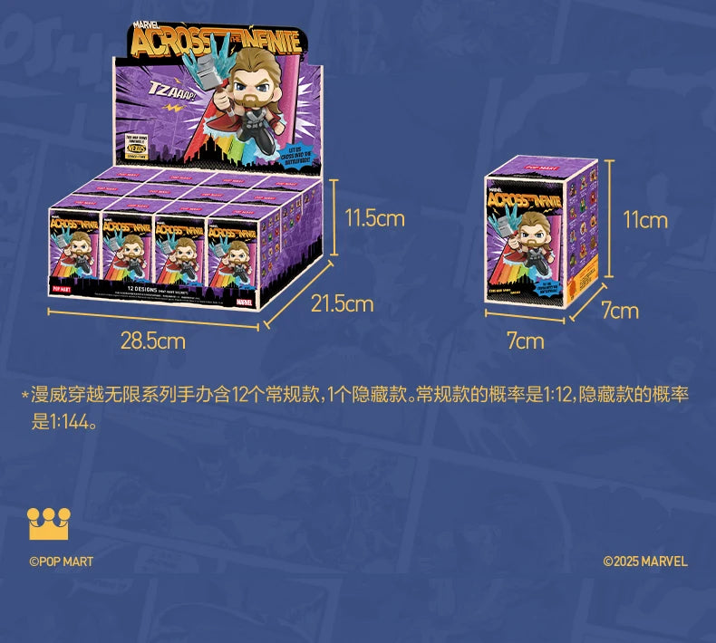 POP MART MARVEL Across The Infinite Series Original Blind Box Surprise Mystery Box Guess Bag Toys Doll Cute Desktop Ornaments