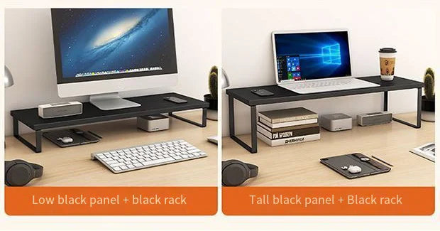 Multiple sizes desktop computer with elevated laptop display elevated dormitory desktop storage office screen base bracket