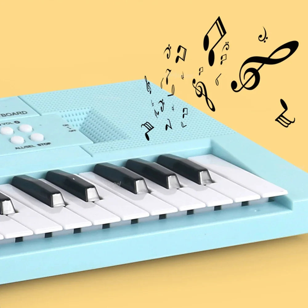 37 Keys Kids Electronic Piano with Microphone Educational Toys Musical Instrument for Kids Toddlers Boys Girls Birthday Gift