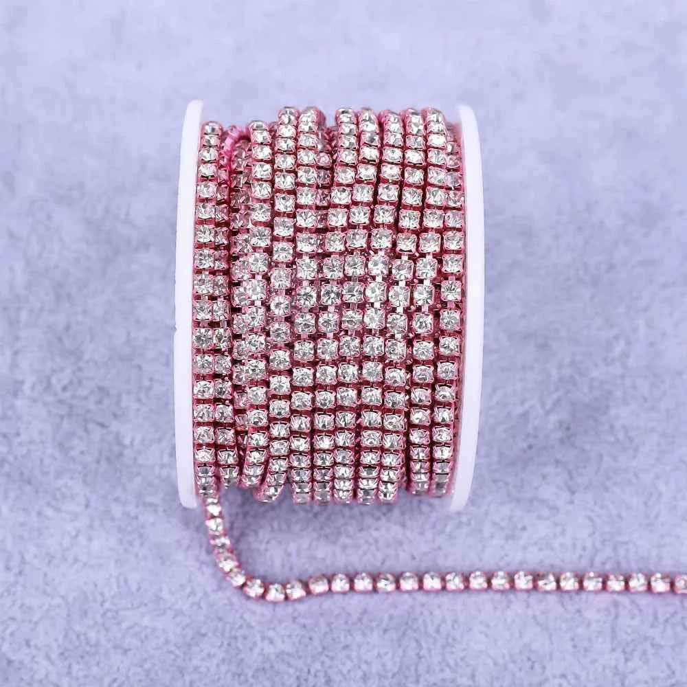 All Color Claw Chain Electrophoresi Rhinestones Trim Stone Gold Diamond Strass Decorative Applique Crystal Trimmings For Dresses