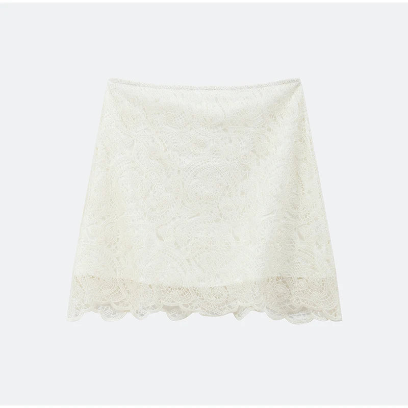 White Lace Dresses Elegant Solid Flared Sleeve High Neck Slim Pleat Mini Women Dress 2026 New Fashion Club Evening  Party Robes