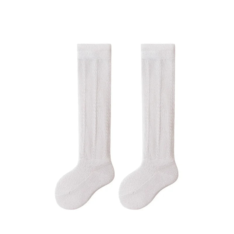 Baby Hollow Out Long Socks Breathable Mesh Cotton Boneless Knee High Sock Summer Thin Newborn Socks For Girls Boys 0-2Years Old