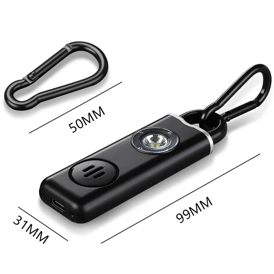 WSDCAM Self Defense Alarm 130dB Anti-wolf Personal alarm for Girl Child Women Loud Panic Alarm Rechargeable Emergency Alarm
