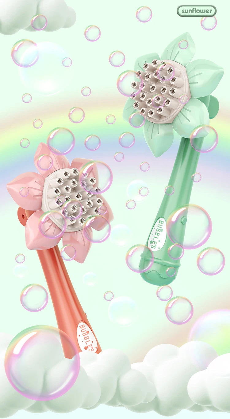 2026 Kids Bubble Gun 23 Holes Blowing Machine Soap Blower Gun Outdoor Party Game for Boys And Girls Children's Gift