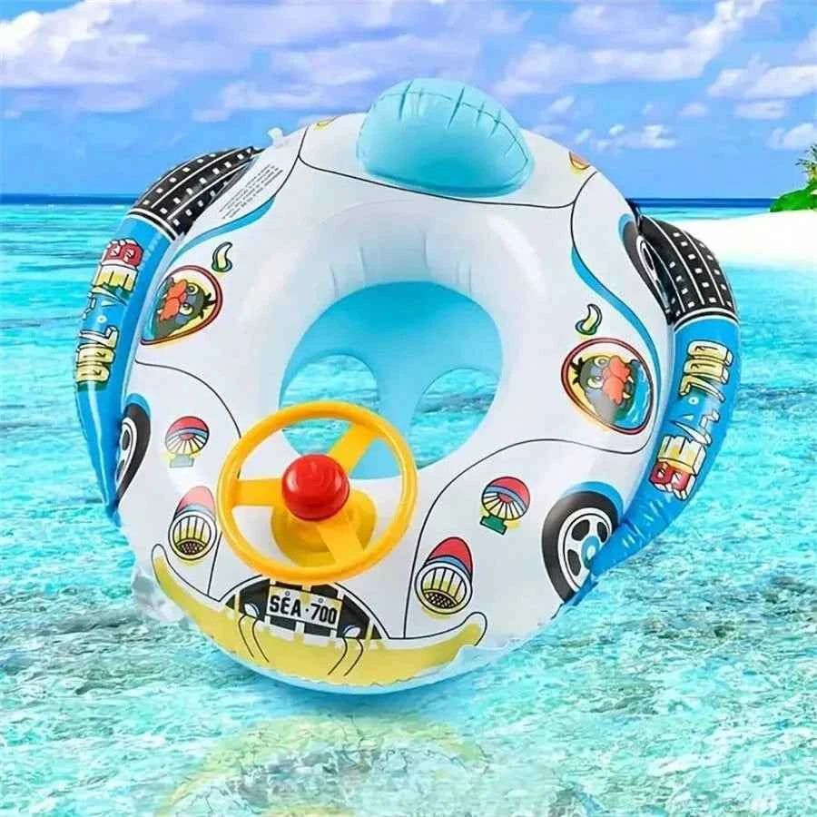 Baby Pool Inflatable Float Seat Boat Swim Ring Swimming Safe Raft Kids Water Motorcycle Car Baby Swimming Ring Floating Chair