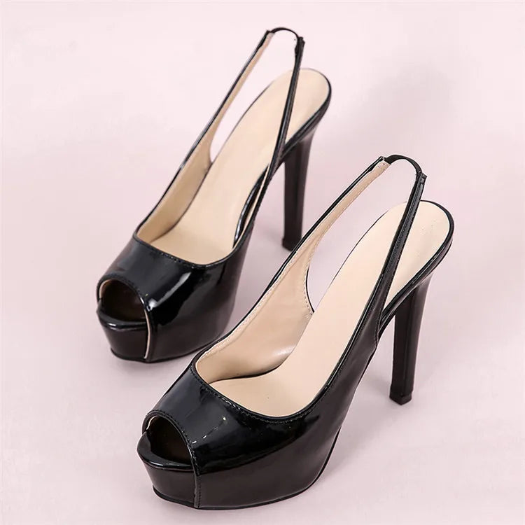 Women Pumps Big Size 35-43 High Heels Sandals Woman 2025 Sexy Party Platform Open Toe Heels Europe America Wedding Shoes Bridal