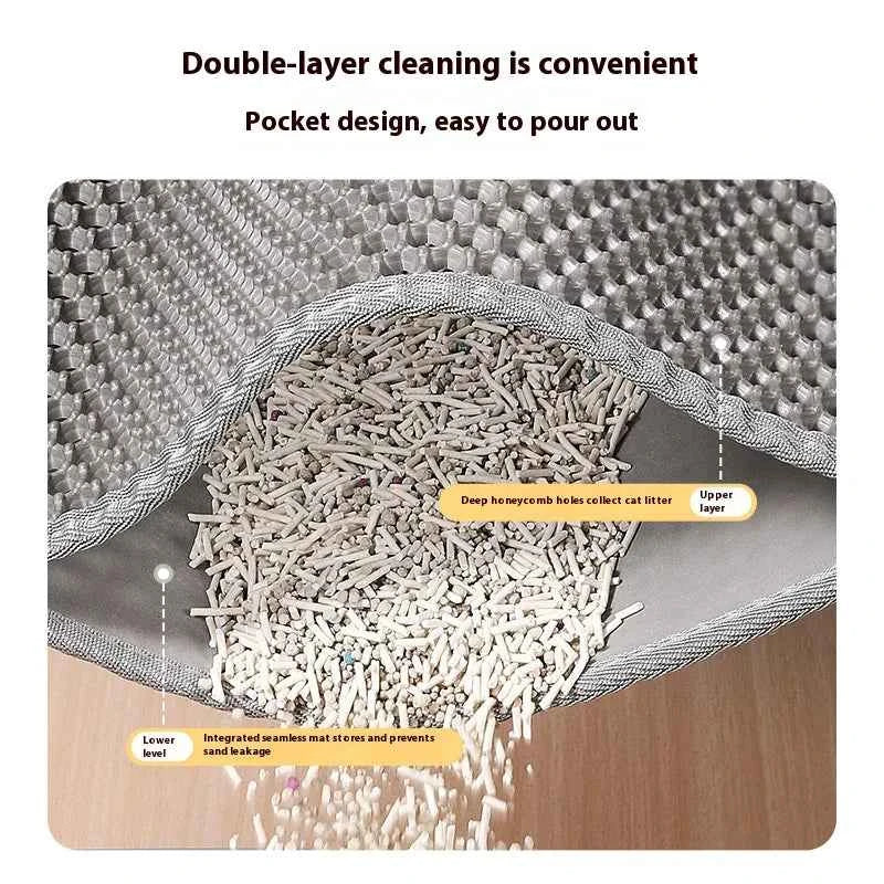 Waterproof Cat Litter Mat 2-Layer EVA Trapping Design