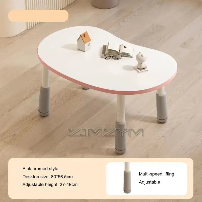37-46cm Adjustable Baby Learning Table Anti-slip Stable Early Education Table With Round Edge Care For Baby's Safety Health Grow
