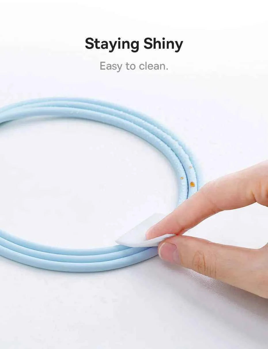 Baseus TPE 2.4A Fast Charging USB Cable for iPhone 14 13 Pro Max Xs Xr X 8 Plus Cable for iPhone iPad Air Mini 4 Charger Cable