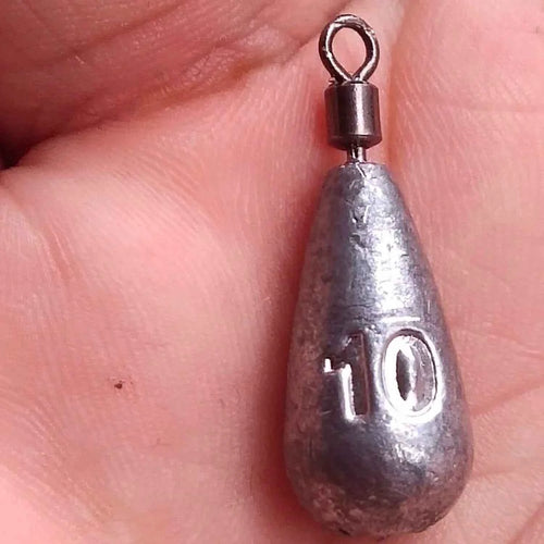 10pcs/lot Fishing Weight Sinker 3.5g 5g 7g 10g 14g 20g Water Drop Weights Fishing Tackle Accessories