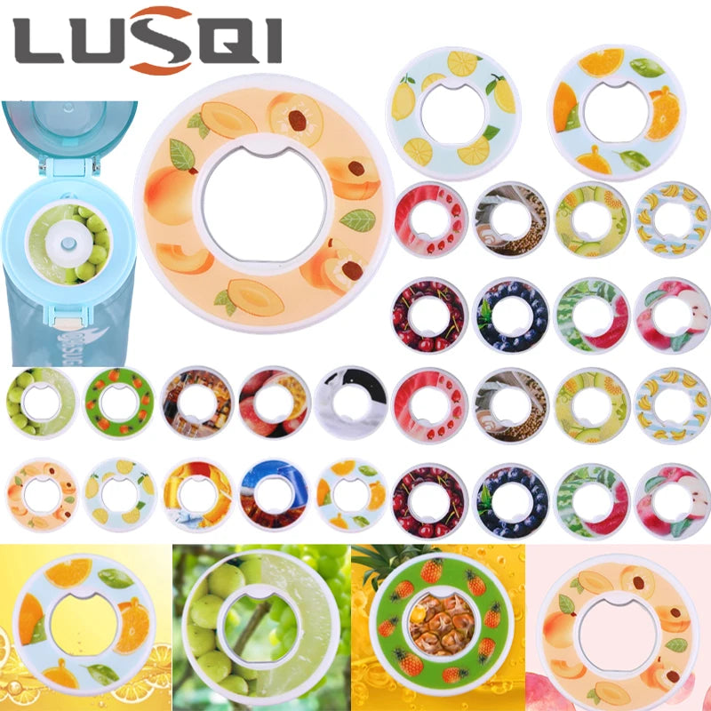 LUSQI 1/3pcs Flavor Pods For Sports Water Bottle Tritan Cup Flavor Rings Suitable Indoor Outdoor Sports Fitness