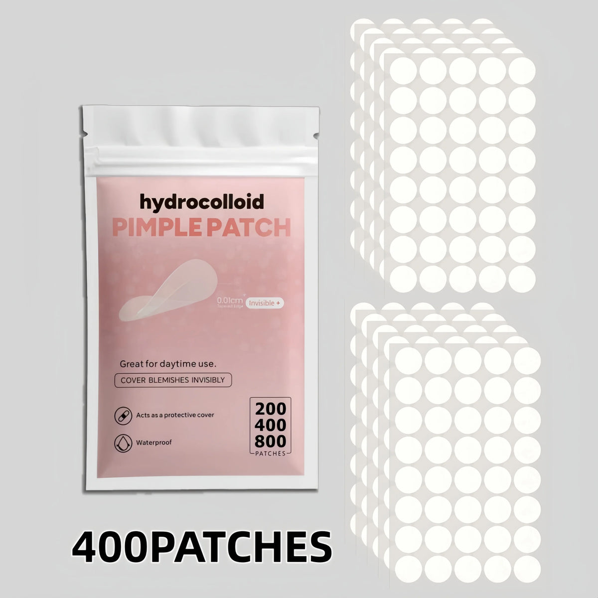 Invisible Hydrocolloid Pimple Patches – Mixed Sizes Set