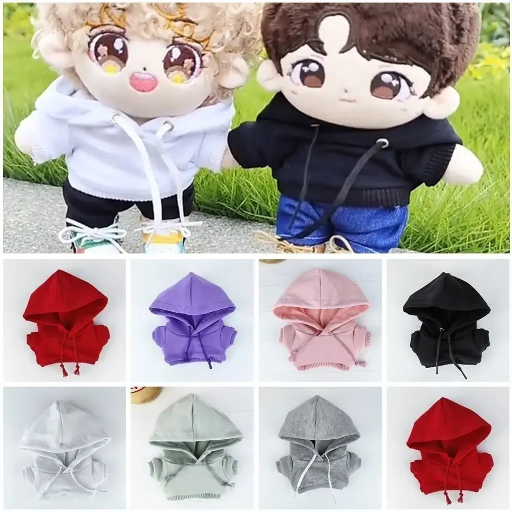 New Multicolor Handmade Hoodies For 10cm Cotton Dolls Fashion Casual Wear Sweatshirt Outfits Cute Dolls Tops Dolls Accessories