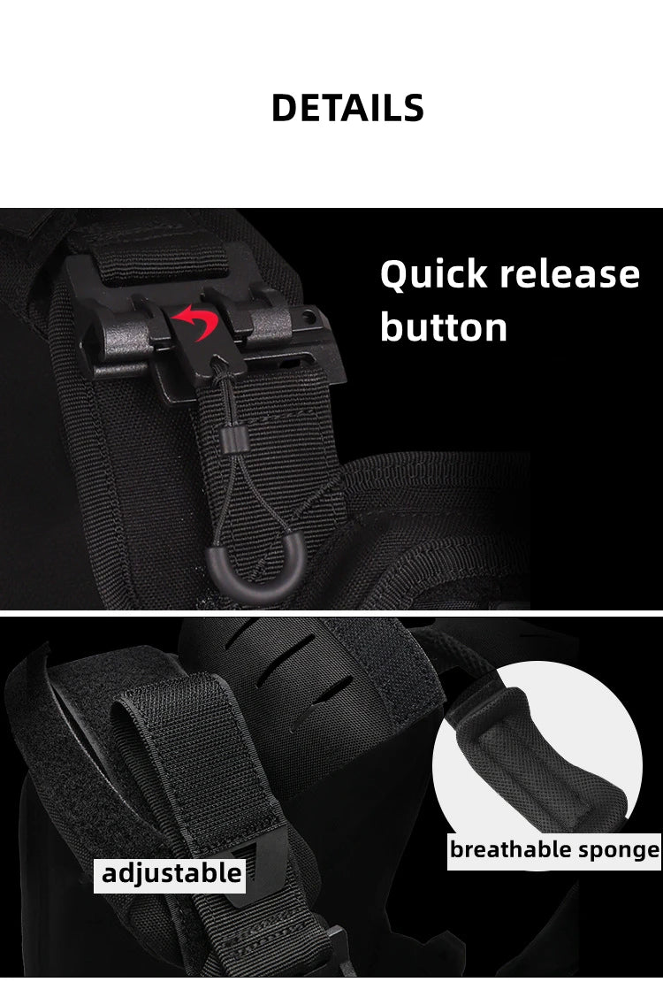 YAKEDA Tactical Vest 6094 Fast detachable light laser cut outdoor hunting black gear carry vest of high quality 1000D nylon