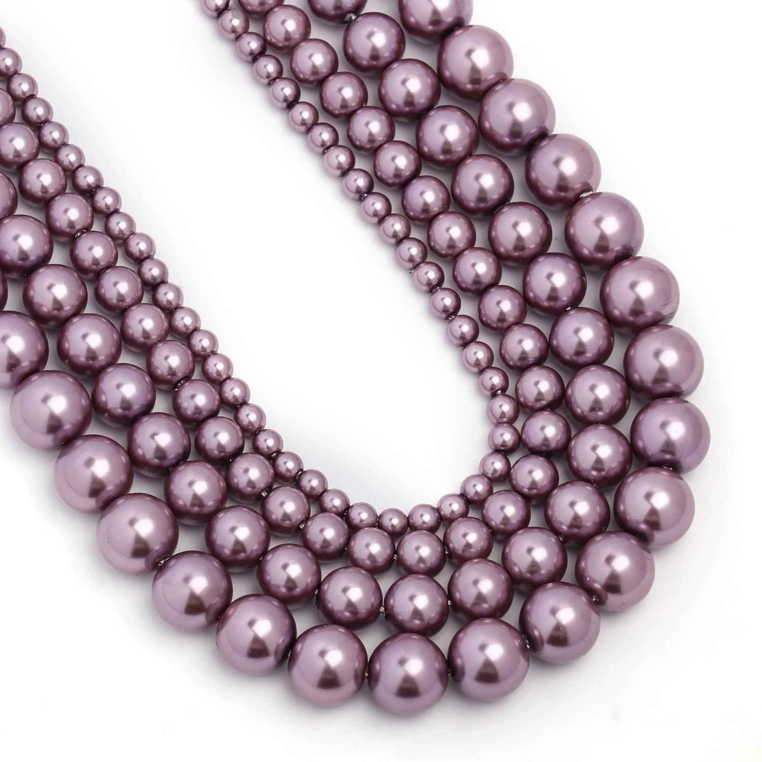4 6 8 10mm Glass Beads Colorful Imitation Pearl Loose Spacer Round Smooth Beads For Diy Jewelry Making Handmade Bracelet Earring