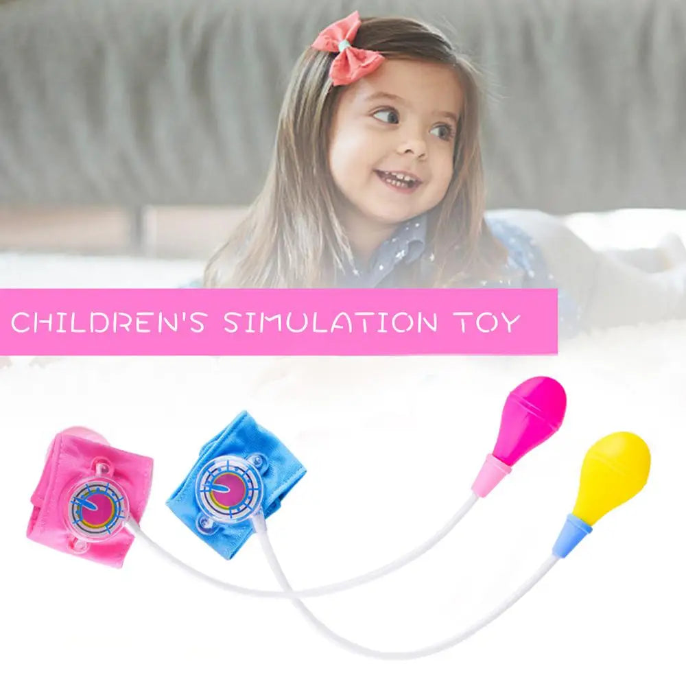 Kids Doctor Play Set Simulation Blood Pressure Monitor Toy, Pretend Medical Checkup Kit for Children Educational Gift