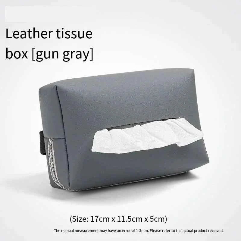 Car interior tissue box car armrest box tissue box car interior bag drawstring paper bag napkins minimalist car rear seat back