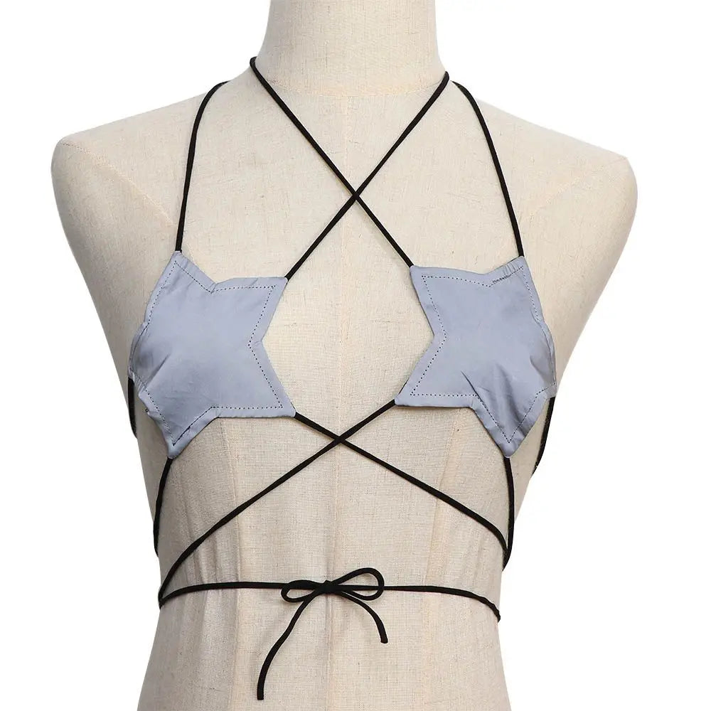 Ladies Sexy Top Bustier Tops Star Bra Backless Nightclub Star Camisoles Camisoles & Tanks Woman Vest Nightclub Vest