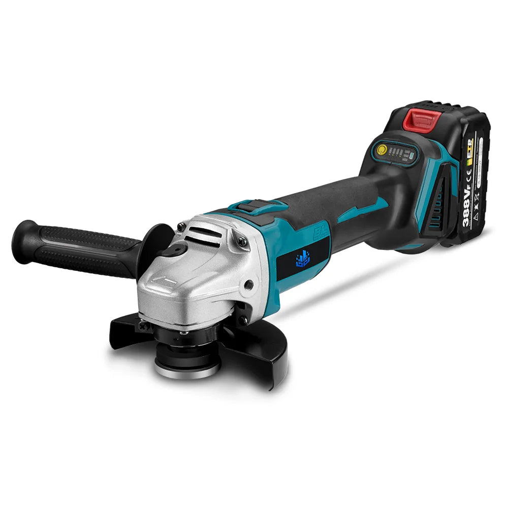 YOFIDRA 4 Gears Brushless Angle Grinder 125mm Cordless Cutting Polishing Cutting Machine Power Tool For Makita Battery Pin